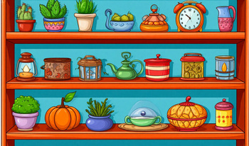 Connect the items on the shelf