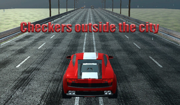 Checkers outside the city