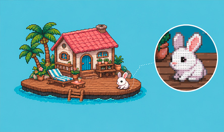 Coloring by Numbers. Pixel House