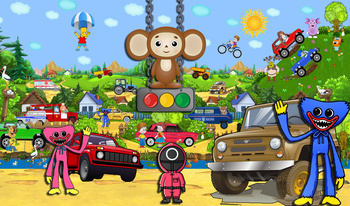 Cheburashka coureur! Voitures russes