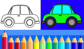 Malbuch - Autos und Lastwagen