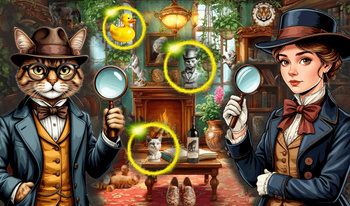 Hidden Object: Miss Holmes and her cat
