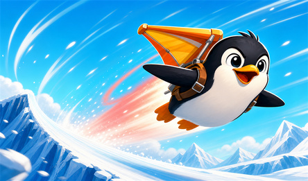 Penguin learns to fly