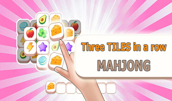 Three tiles in a row: Mahjong