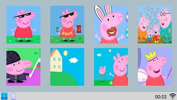 What's on Peppa Pig's Mom's laptop?