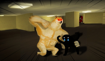 Buff Doge in Backrooms: Seviye 1. Bölüm 1