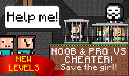 NOOB & PRO vs CHEATER! Save the girl!