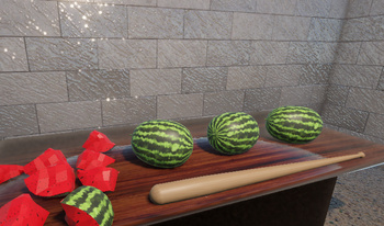 Guess the fake watermelon?