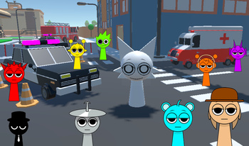 Sprunki 3D: Hide and Seek in the City