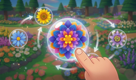 Connect the flowers - get to the last one!