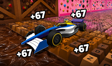 Obby: Supercar Race on a Giant Keyboard