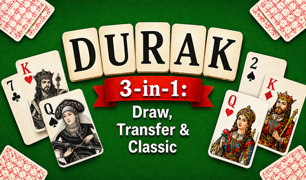 Durak 3-in-1: Draw, Transfer & Classic