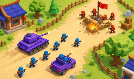Little Commander: Red vs Blue