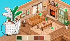 Coloring by Numbers. Pixel Room