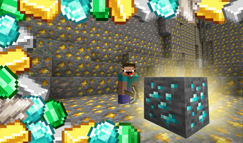 Mine breaker: Steve is a miner