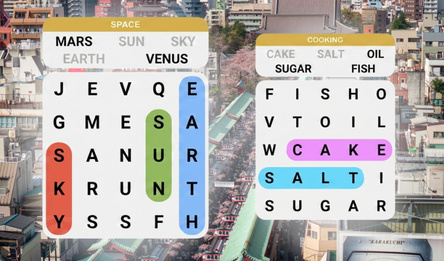 Word search: Travel around the world
