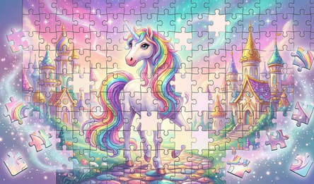Rainbow Unicorn: Magic Jigsaw Puzzles