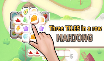 Three tiles in a row: Mahjong