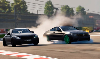 City Drift in BMW M4 and Mercedes CLS