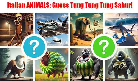 Italian ANIMALS: Guess Tung Tung Tung Sahur!