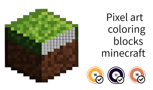 Pixel art coloring blocks minecraft (by SershDeveloper): Play Online ...