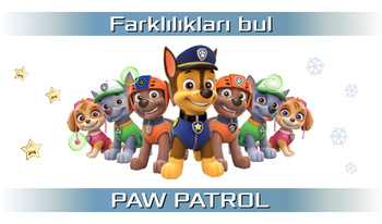 Farklılıkları bul: PAW PATROL