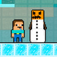 Gra Noob vs Pro Snowman