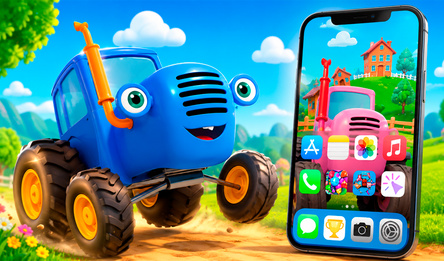 Check the Smartphone Of The Blue Tractor!