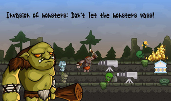 Invasion of monsters: Don't let the monsters pass!