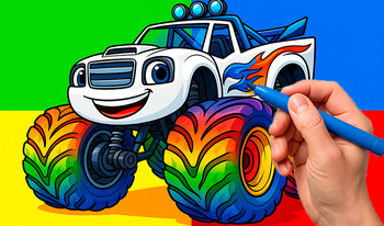 Coloring in the World of Monster Trucks