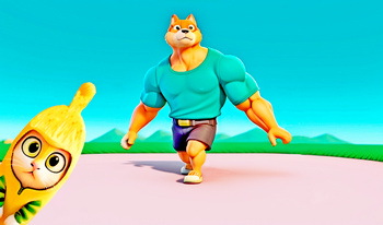 Merge Banana Cats! Defeat Evil Swole Doge!