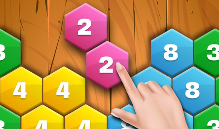 Шестиугольники: три в ряд