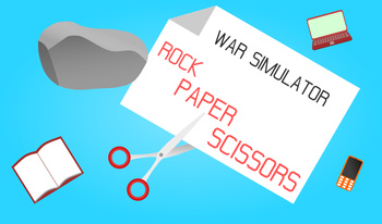 War simulator rock, paper, scissors