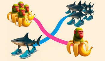 Tralalero Tralala Chimpansini Bananini Draw a Path