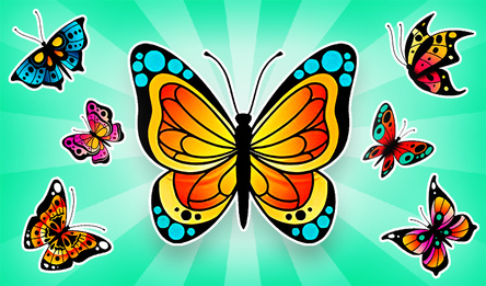 Merge the butterflies: Find your butterfly!