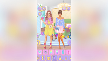 Pastel Dress Up: Sisters