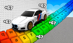 Obby: Supercar Race on a Giant Keyboard
