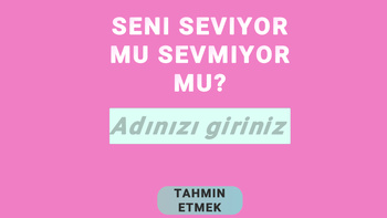 Seni seviyor mu sevmiyor mu?