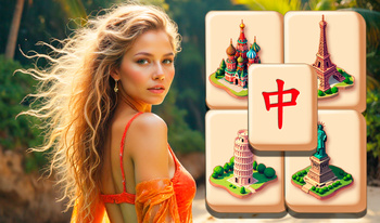 Mahjong Travel - Rompecabezas Alrededor del Mundo