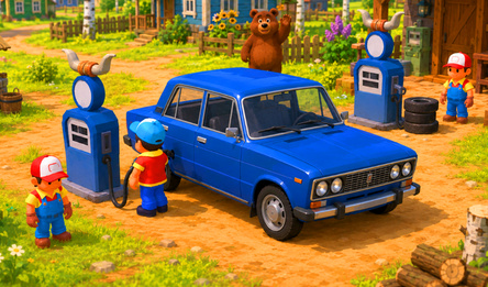 Gas station and car service simulator