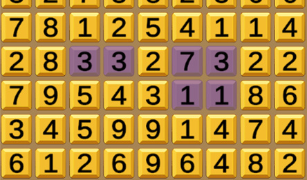 Numeric combinations of 10