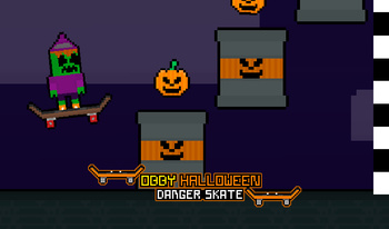 Obby Halloween Danger Skate