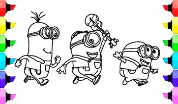 Minions: Fun Coloring Book for Kids