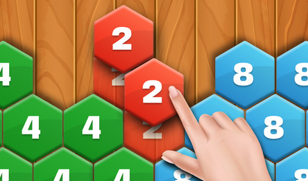 Hexagons: three in a row
