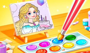 Coloring Book for Girls: Dolls and Princesses