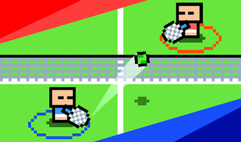 Two-Player 8-Bit Tennis