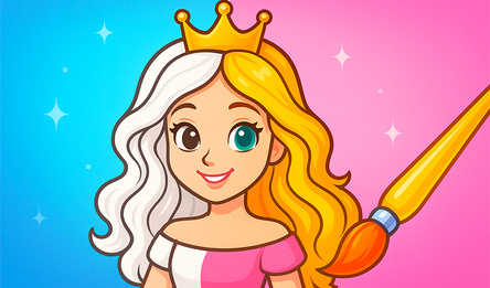 Coloring Book for Girls: Dolls and Princesses
