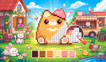 Coloring by Numbers. Pixel World