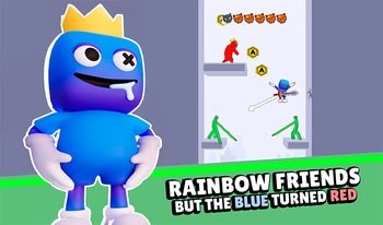 Rainbow friends but the blue turned red