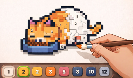 Coloring by Numbers. Pixel Room